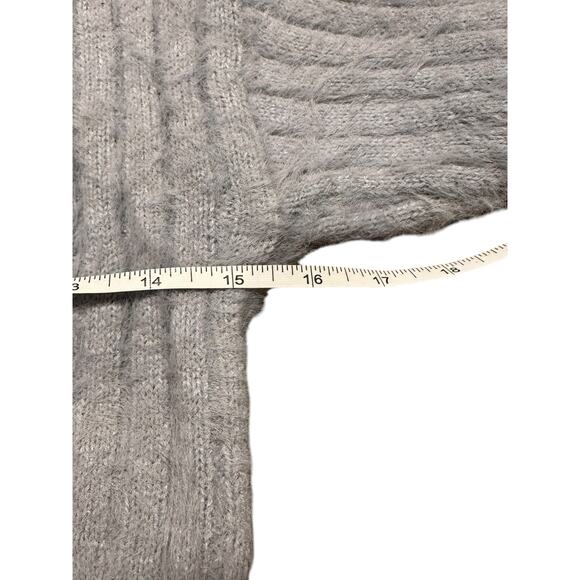 Princess Polly Cropped Sweater Wool Blend Blue Gray Size Small Medium - Picture 5 of 6